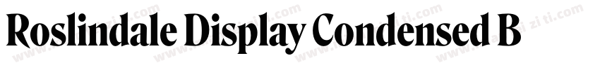 Roslindale Display Condensed Bold字体转换